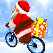 jinete virtual entrega regalo bicicleta BMX santa