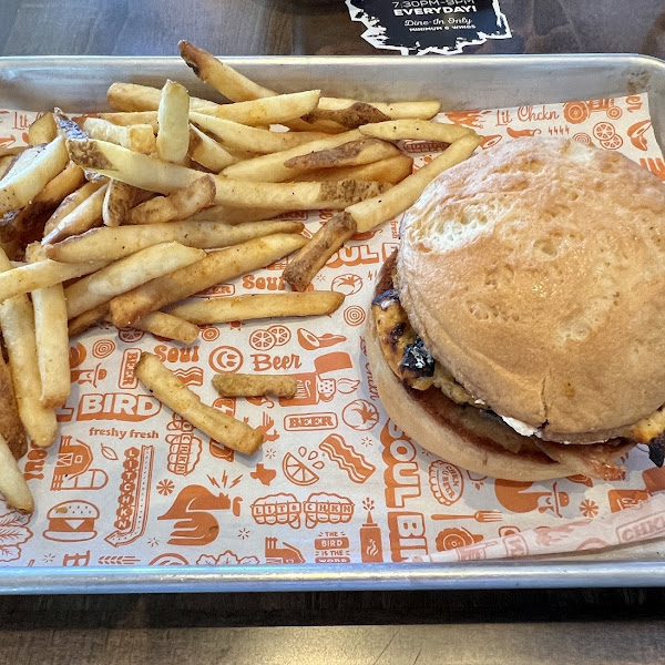 GOAT Burger with Fries