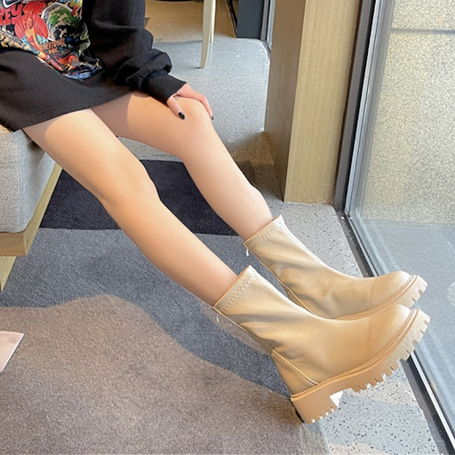 Title 15, New Thick-soled Elastic Niche Design Round Toe ...