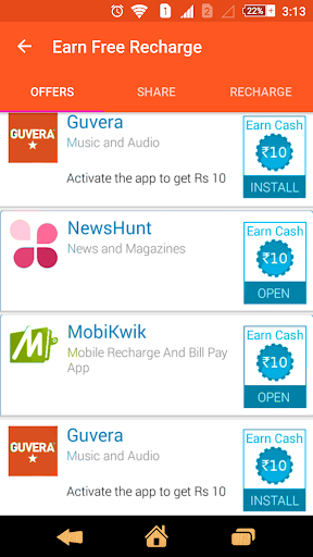 Earn Free Recharge