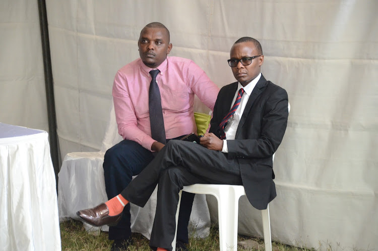 The Karen Hospital internal auditor Nicholas Mateli and head of clinical operations Anderson Njiru
