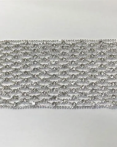 Masque en résille orné de strass en - 2