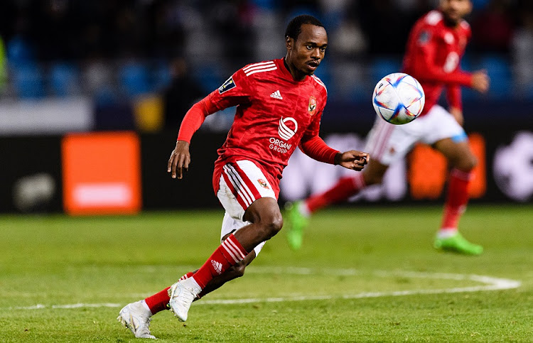 Percy Tau of Al Ahly controls the ball during the Fifa Club World Cup second round match against Seattle Sounders at Stade Ibn-Batouta in Tanger Med, Morocco on February 4 2023. Picture: Marcio Machado/Eurasia Sport Images/Getty Images