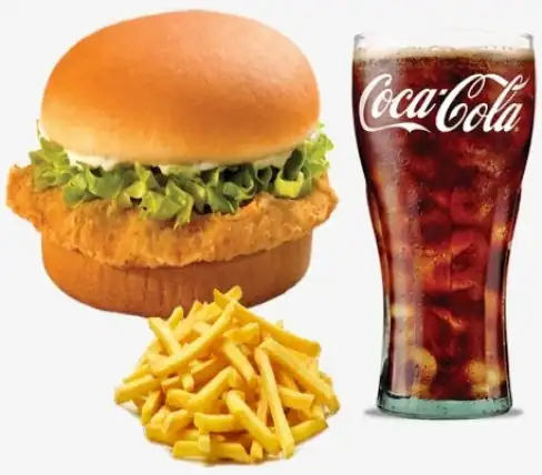 Crispy Chicken Burger Combo (Cold Drink + Fries)