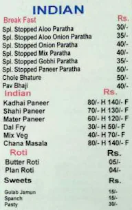 Sangam Restaurant menu 2