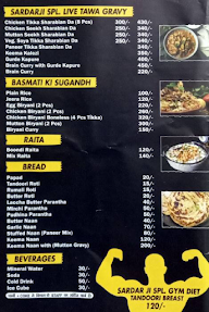 Sardar Ji Rolls King menu 1