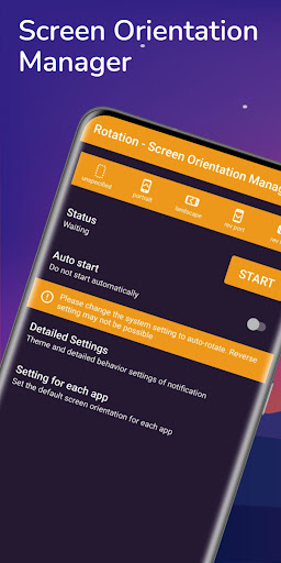 Rotation Control - Screen Orientation Manager