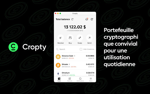 Portefeuille crypto BTC USDT