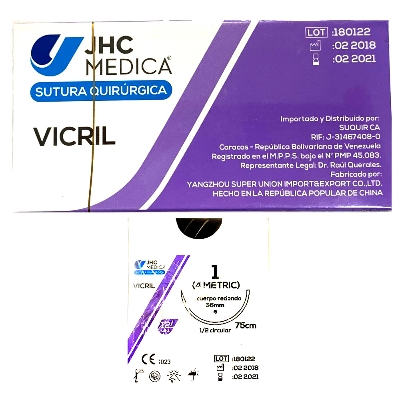 //Sutura vicril 1.0 aguja circular 75cm JHC undefined