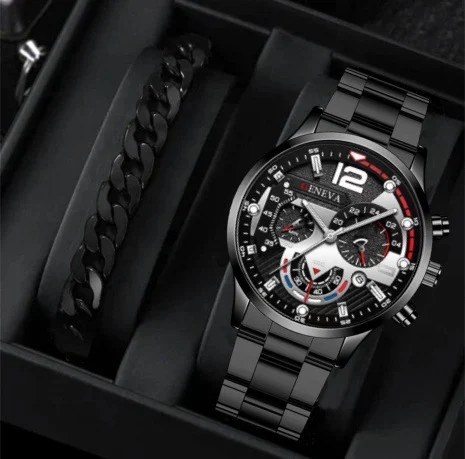 Reloj Calendario Ginebra para Negocios de Moda Organiza Tu Tiempo con Elegancia y Precisión Diseño Suizo para el Profesional Moderno