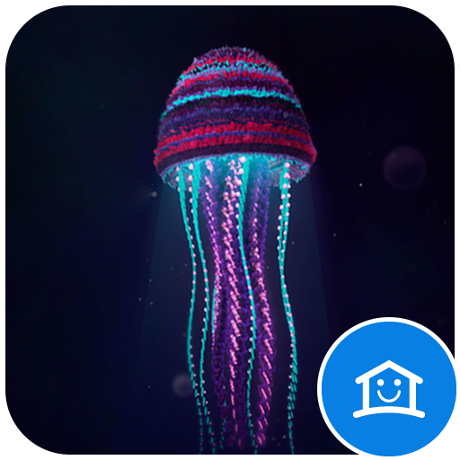 Beautiful blue jellyfish theme 個人化 App LOGO-APP開箱王