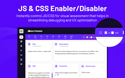 Botpresso SEO Extension: Audit On-Page & Technical SEO