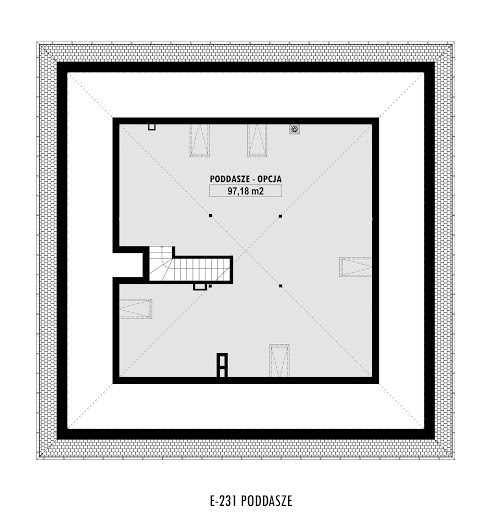 E-231 - Rzut poddasza do adaptacji