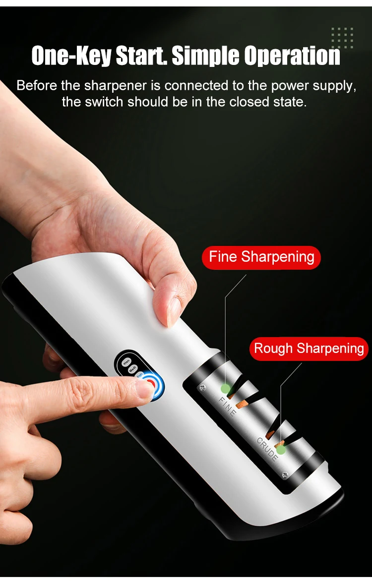 Title 10, Affûteur de couteaux électrique USB rechargeabl...
