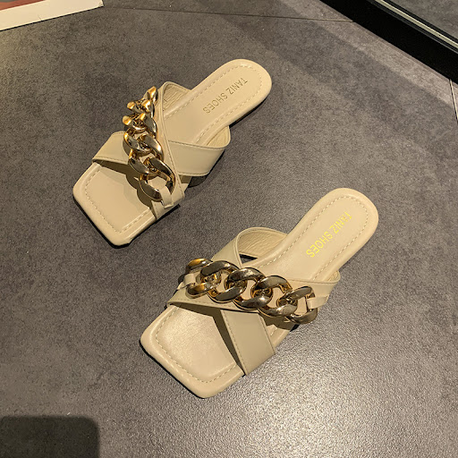 Title 3, Tribal chain slippers for women, perfect for su...