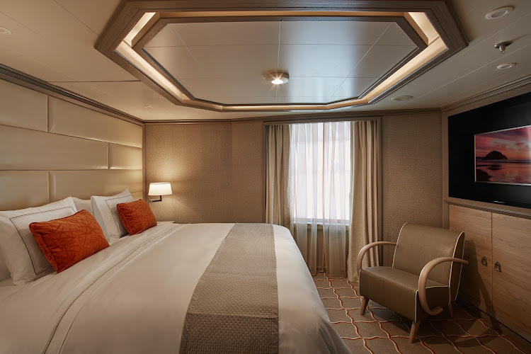 Relax and travel the world in the comfort of a Panorama Suite on Silver Muse.