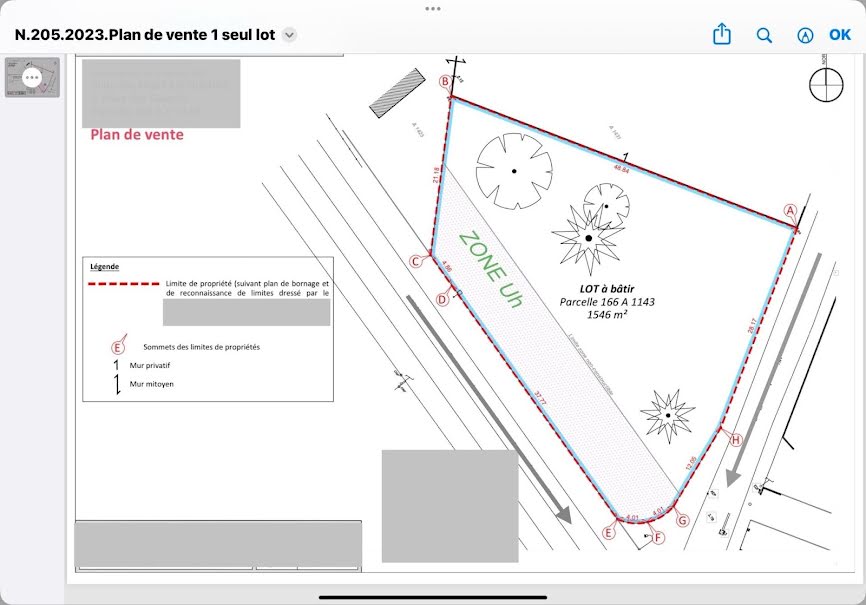 Vente terrain  1546 m² à Les Sables-d'Olonne (85100), 280 000 €