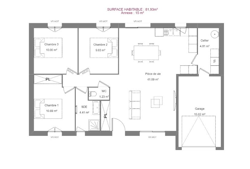  Vente Terrain + Maison - Terrain : 540m² - Maison : 81m² à Azay-sur-Cher (37270) 