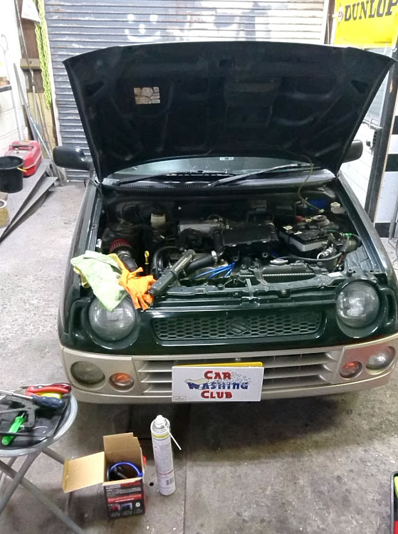 アルトワークスのホイール塗装・洗い部 アライブ・K2工房に関するカスタム事例の投稿画像1枚目