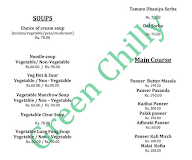 Green Chilly Restaurant menu 1