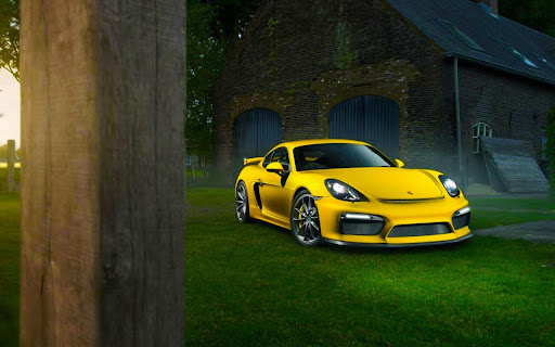 Yellow Sports Car Parked in Serene screenshot 2
