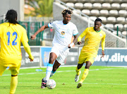 Cape Town City midfielder Nathan Idumba Fasika in action during the CAF Champions League 1st preliminary round, leg 1 match against AS Otoho d'Oyo at Athlone Stadium on September 10, 2022 in Cape Town, South Africa.