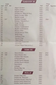 Dili's Chawla Chik Inn menu 1