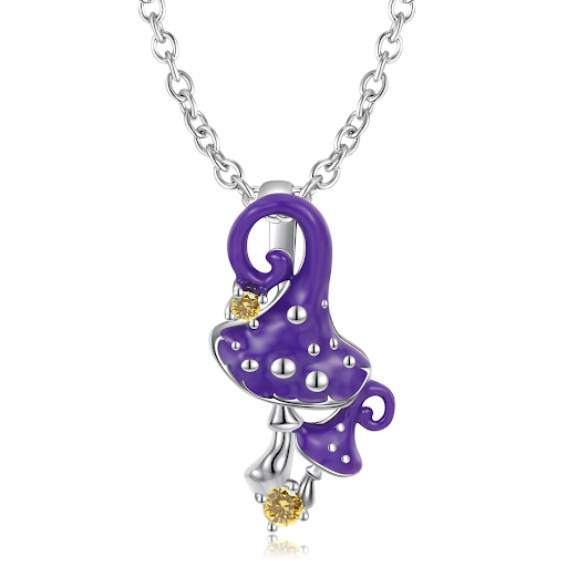 Title 1, Halloween Poisonous Mushroom Pendant Necklace P...