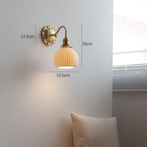 Wall Lamp Pumpkin Ceramic