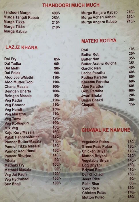 Hotel Mejvani menu 