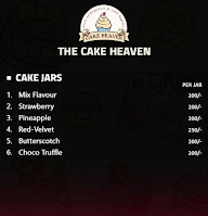 The Cake Heaven menu 1