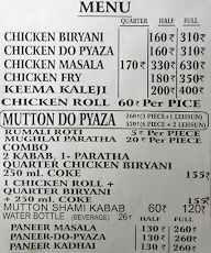 Kasim Biryani menu 1