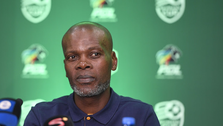 Kaizer Chiefs Arthur Zwane at the Nedbank Cup press conference in Parktown on February 6 2022.