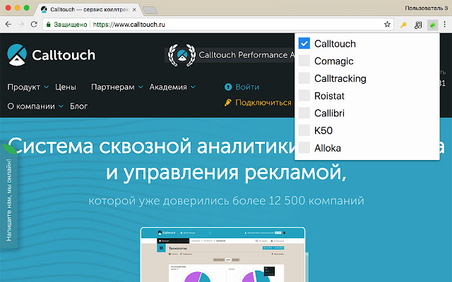 CallTouch Detector chrome extension