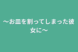 ～お皿を割ってしまった彼女に～