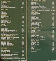 K Bhagat Tarachand menu 1