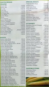 Shubham Greens menu 2