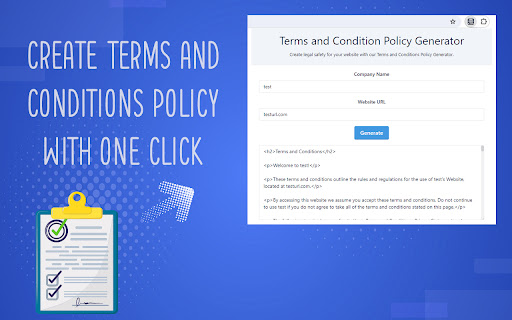 Terms and Condition Policy Generator
