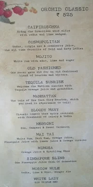 Orchid Lounge menu 1