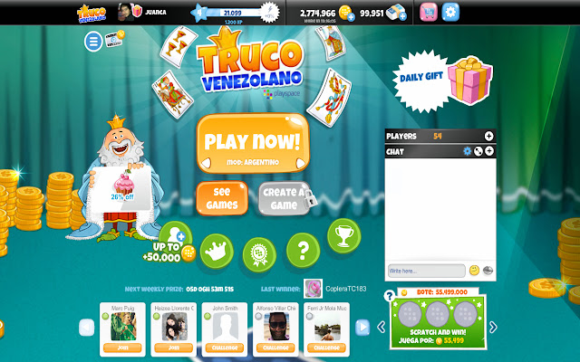 Truco Venezolano Playspace chrome extension