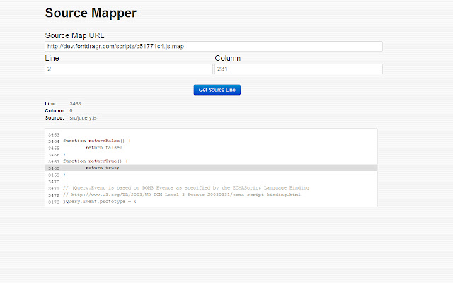 Source Mapper chrome extension