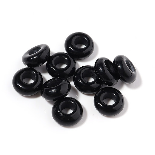 Title 3, 10 PCspack Abacus Beads Shape Big Hole Stone Be...