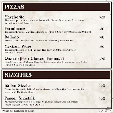 Vanilla Grain - Bakery & Cafe menu 