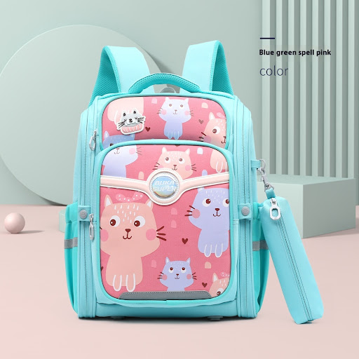 Blue And Green Splicing Pink