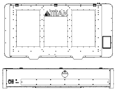 Top and Back View Diagram of the FSL Muse Titan 