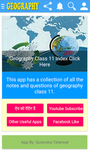 Geography Class 11th Notes Q  A