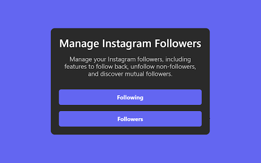 Manage Instagram Followers