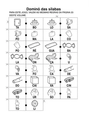 Dominó das Sílabas - Atividades Educativas