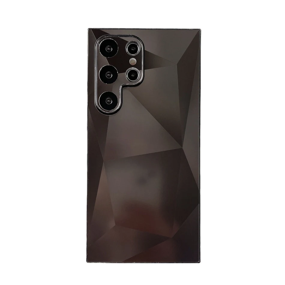 Custodia per telefono in acrilico con motivo a diamante, colore solido, protegge il tuo cellulare con stile ed eleganza, resistente a urti e graffi.