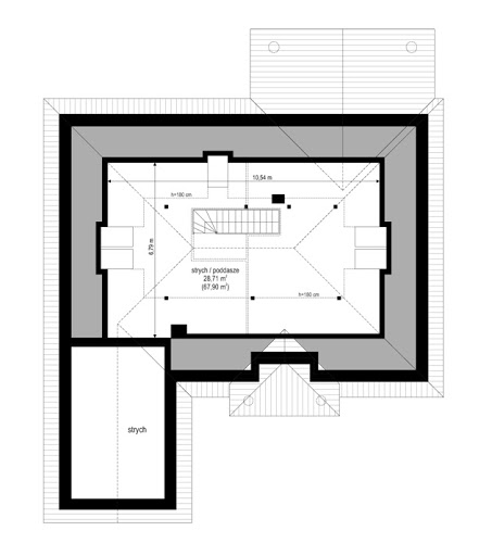 Dom na parkowej 3 - Rzut poddasza